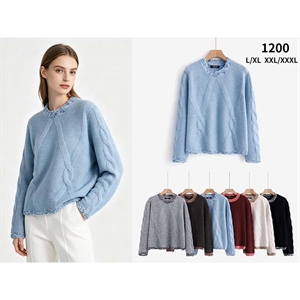 Sweter damski okrągły  L/XL-2XL/3XL