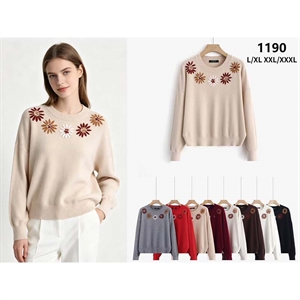 Sweter damski okrągły  L/XL-2XL/3XL