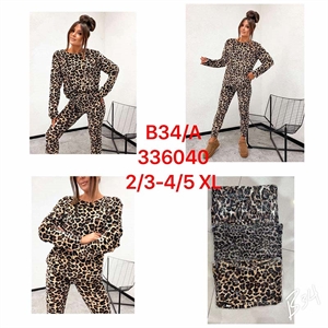Komplet welurowy damski  2/3XL-6/7XL