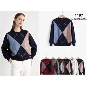 Sweter damski okrągły  L/XL-2XL/3XL