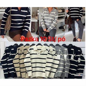 Sweter damski z kołnierzykiem