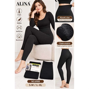 Legginsy damskie ciepłe wnętrze  S-M/L-XL