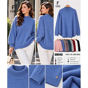 Sweter damski z golfem  S/M-L/XL