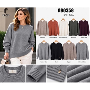 Sweter damski okrągły  S/M-L/XL
