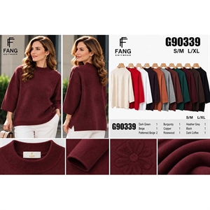 Sweter damski okrągły  S/M-L/XL
