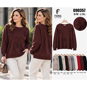 Sweter damski okrągły  S/M-L/XL