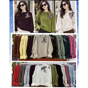 Sweter damski okrągły