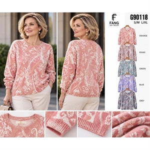 Sweter damski okrągły  S/M-L/XL
