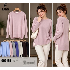 Sweter damski okrągły