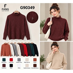 Sweter damski z golfem
