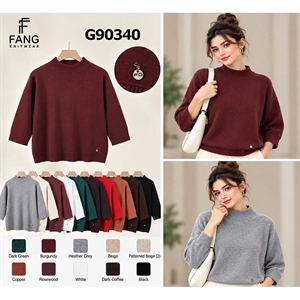 Sweter damski okrągły
