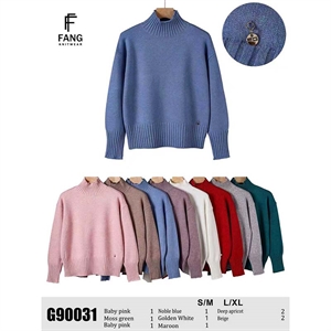 Sweter damski z golfem  S/M-L/XL