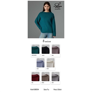 Sweter damski okrągły  S/M-L/XL