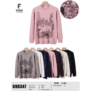 Sweter damski okrągły  S/M-L/XL