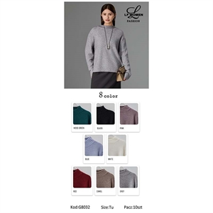 Sweter damski okrągły