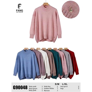 Sweter damski z golfem  S/M-L/XL