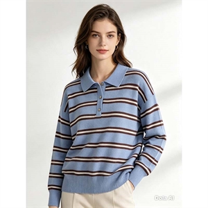 Sweter damski z dekoltem w serek