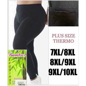Legginsy bambusowe damskie Thermo Big size  7XL/8XL-9XL/10XL