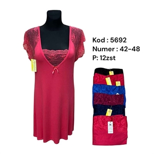 Koszula nocna damska z krótkim rękawem  42-48