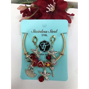 Komplet biżuterii kolczyki i bransoletka