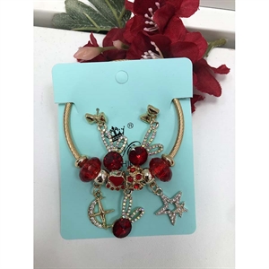 Komplet biżuterii kolczyki i bransoletka