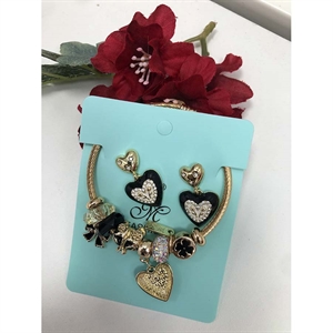 Komplet biżuterii kolczyki i bransoletka