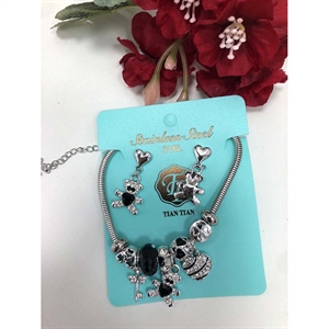 Komplet biżuterii kolczyki i bransoletka