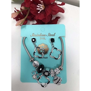 Komplet biżuterii kolczyki i bransoletka