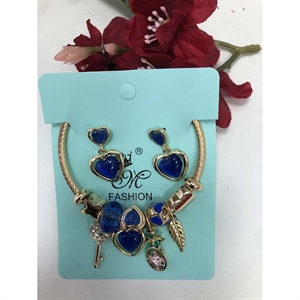 Komplet biżuterii kolczyki i bransoletka