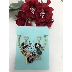 Komplet biżuterii kolczyki i bransoletka