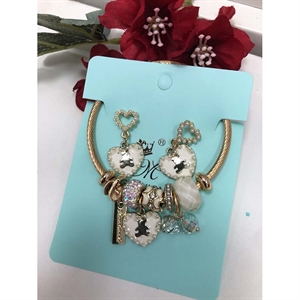 Komplet biżuterii kolczyki i bransoletka