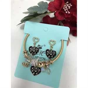 Komplet biżuterii kolczyki i bransoletka