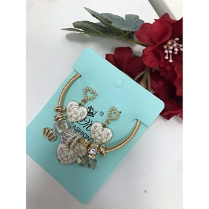 Komplet biżuterii kolczyki i bransoletka