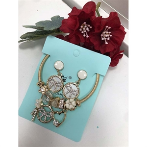 Komplet biżuterii kolczyki i bransoletka