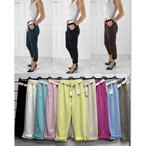 Spodnie damskie z paskiem produkt Włoski