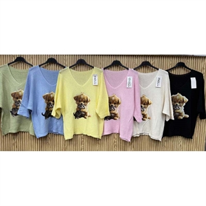 Sweter damski z krótkim rękawem - Produkt Włoski