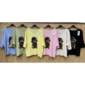 Sweter damski z krótkim rękawem - Produkt Włoski