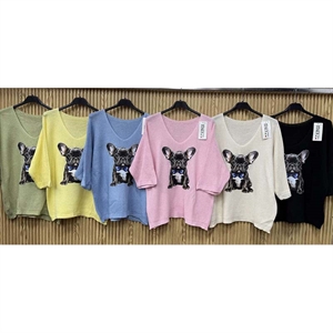 Sweter damski z krótkim rękawem - Produkt Włoski