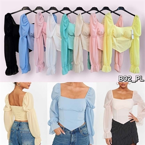 Bluzka crop top damski produkt Włoski