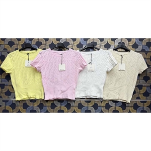 Sweter damski z krótkim rękawem