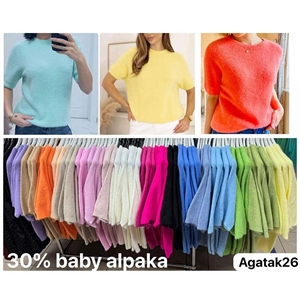 Sweter damski z krótkim rękawem - Produkt Włoski