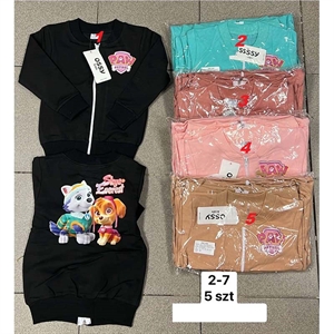 Bluza dziewczęca rozpinana na zamek produkt Turecki  2-7 lat