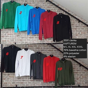 Bluza męska rozpinana na zamek z kapturem  M-3XL