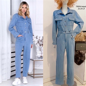 Kombinezon jeansowy damski  S-L