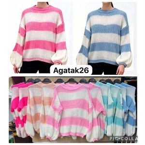 Sweter damski okrągły - Produkt Włoski