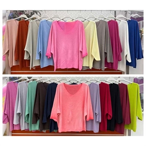 Sweter damski z dekoltem w serek