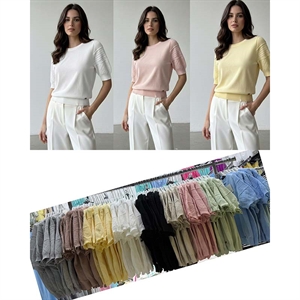 Sweter damski z krótkim rękawem