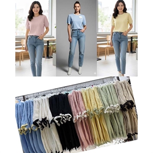 Sweter damski z krótkim rękawem