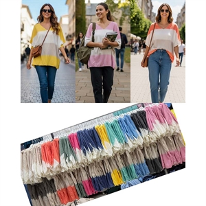 Sweter damski z dekoltem w serek