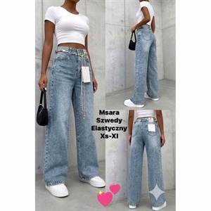 Jeansy szerokie nogawki M'sara  XS-XL